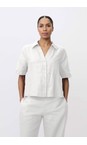 Masai Clothing White  Iryssa White Solid Linen Shirt  