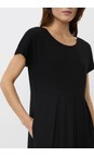Masai Clothing Black  MaOlnia Black Textured Jersey Dress  