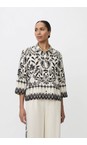 Masai Clothing Black  MaIsolde Print Shirt  