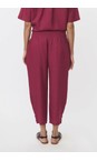 Masai Clothing Beet Red Penna Beet Red Linen Tapered Trouser  