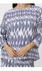 Masai Clothing Medieval Blue MaBecca Print Dobby Top  