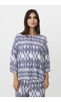 Masai Clothing Medieval Blue MaBecca Print Dobby Top  
