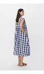 Masai Clothing Medieval Blue MaOrdella Gingham Check Dress  