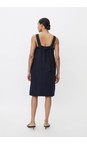 Masai Clothing Navy MaNoriane Solid Linen Dress  