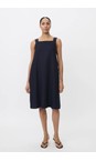 Masai Clothing Navy MaNoriane Solid Linen Dress  