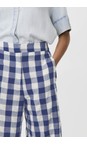 Masai Clothing Medieval Blue MaPortia Gingham Check Trouser  