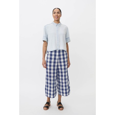 Masai Clothing MaPortia Gingham Check Trouser - Blue