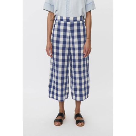 Masai Clothing MaPortia Gingham Check Trouser - Blue