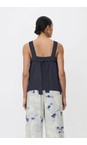 Masai Clothing Navy MaDisa Solid Linen Top  