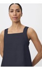 Masai Clothing Navy MaDisa Solid Linen Top  