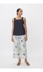 Masai Clothing Navy MaDisa Solid Linen Top  