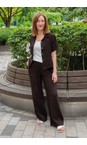 Amazing Woman Choko Odie Long Choko Wide Leg Linen Trousers  
