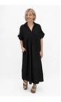 Amazing Woman Black  Camile Black Linen Dress  