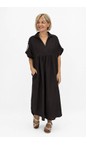 Amazing Woman Chocolate Camile Chocolate Linen Dress  