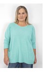 Amazing Woman Summer Turquoise Caryf X Summer Turquoise Round Neck Oversized Jumper  