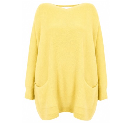 Amazing Woman Caryf X Round Neck Oversized Jumper - Yellow