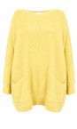 Amazing Woman Summer Yellow Caryf X Round Neck Oversized Jumper  