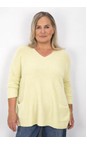 Amazing Woman Pale Lemon  Caryf X Pale Lemon Round Neck Oversized Jumper  