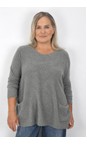 Amazing Woman Grey Marl Caryf X Grey Marl Round Neck Oversized Jumper  
