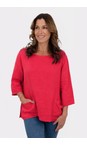 Amazing Woman Fragola Edie Fragola 2 Pocket Linen Top  