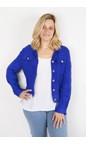 Amazing Woman Royal Blue Kara Royal Blue Lightweight Linen Western Jacket  