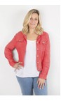 Amazing Woman Coral Kara Coral Lightweight Linen Western Jacket  