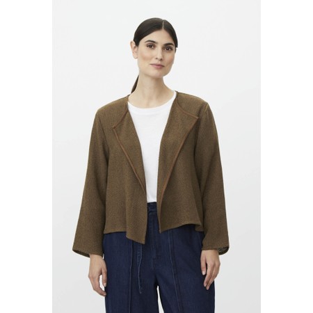 Masai Clothing Julitta Slate Brown Lightweight Boucle Jacket - Brown