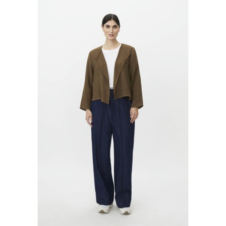 Masai Clothing Julitta Slate Brown Lightweight Boucle Jacket - Brown