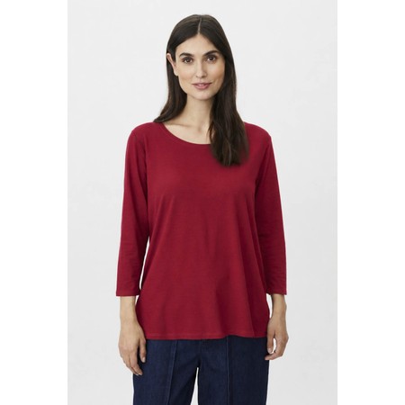 Masai Clothing Cecille Tibetan Red Solid Jersey Top - Red