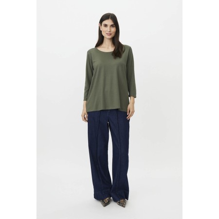 Masai Clothing Cecille Beetle Solid Jersey Top - Green