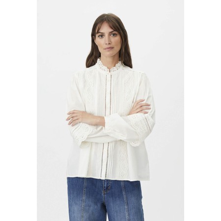 Masai Clothing Ithyra Embroidered Shirt - Off-White