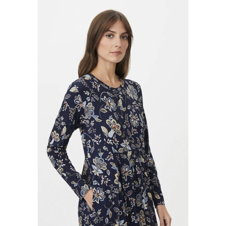 Masai Clothing Namo Jersey Floral Blue Print Dress - Blue