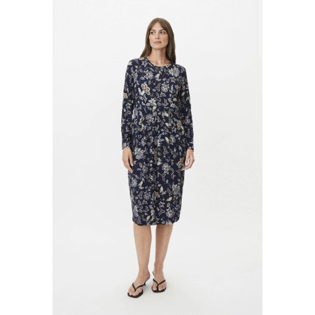 Masai Clothing Namo Jersey Floral Blue Print Dress - Blue