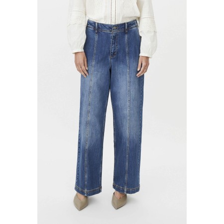 Masai Clothing Parvelle Front Seam Wide Leg Jean - Blue