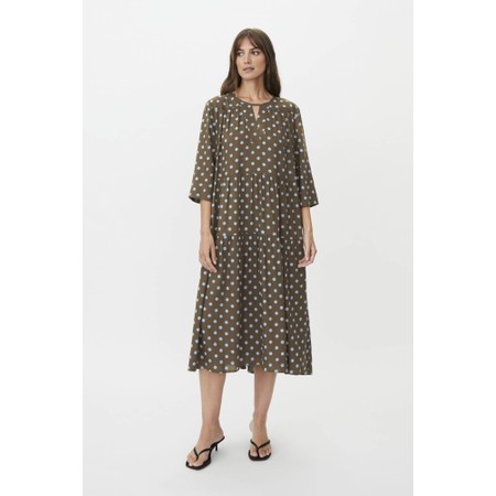 Masai Clothing Nobina Slate Brown Print Dress - Brown