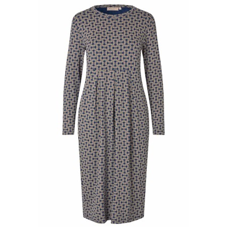 Masai Clothing Namo Jersey Blue Print Dress - Blue
