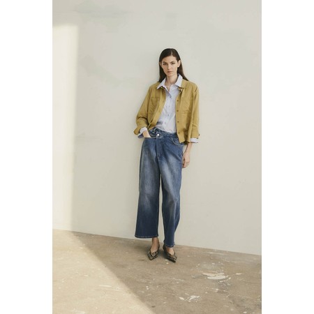 Masai Clothing Pyralith Crop Wrap Denim Jean - Blue