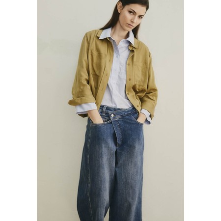Masai Clothing Pyralith Crop Wrap Denim Jean - Blue