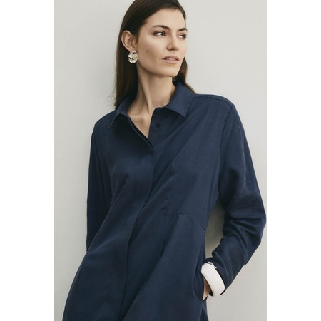 Masai Clothing Nysandra Blue Shirt Dress - Blue