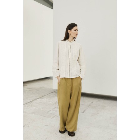 Masai Clothing Ithyra Embroidered Shirt - Off-White