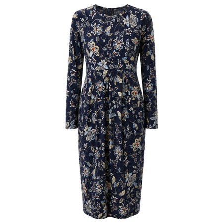 Masai Clothing Namo Jersey Floral Blue Print Dress - Blue