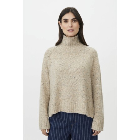 Masai Clothing Fenoria Plaza Taupe Knit Crofter Top - Beige