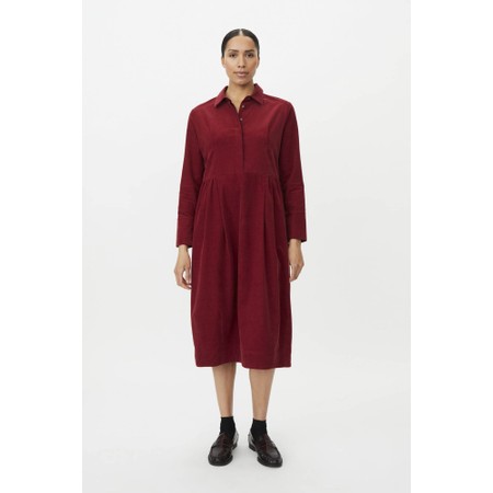 Masai Clothing Nayo Babycord Shirt Dress - Red