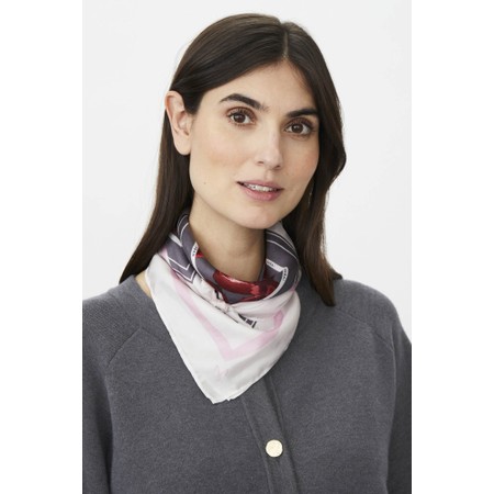 Masai Clothing Alira Print Silk Scarf - Grey