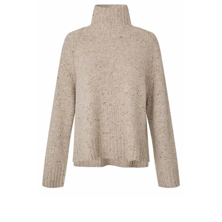Masai Clothing Fenoria Plaza Taupe Knit Crofter Top - Beige