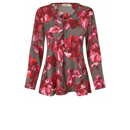 Masai Clothing Kala Tibetan Red Print Top - Red