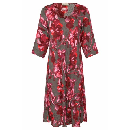 Masai Clothing Norelle Tibetan Red Print Dress - Red