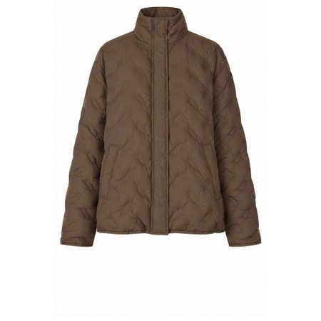 Masai Clothing Tuva Slate Brown Down Coat - Brown