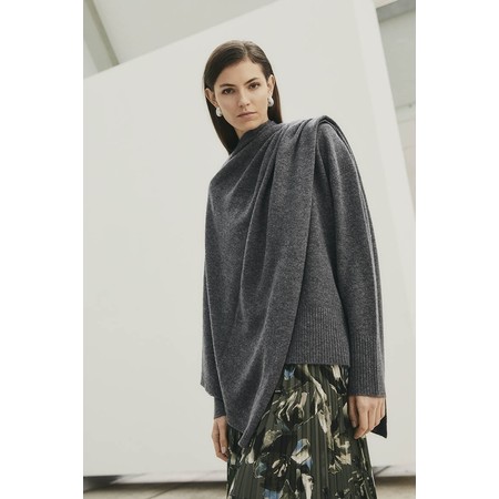 Masai Clothing Florindra Dark Grey Knit Jumper - Black
