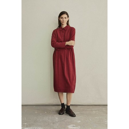 Masai Clothing Nayo Babycord Shirt Dress - Red